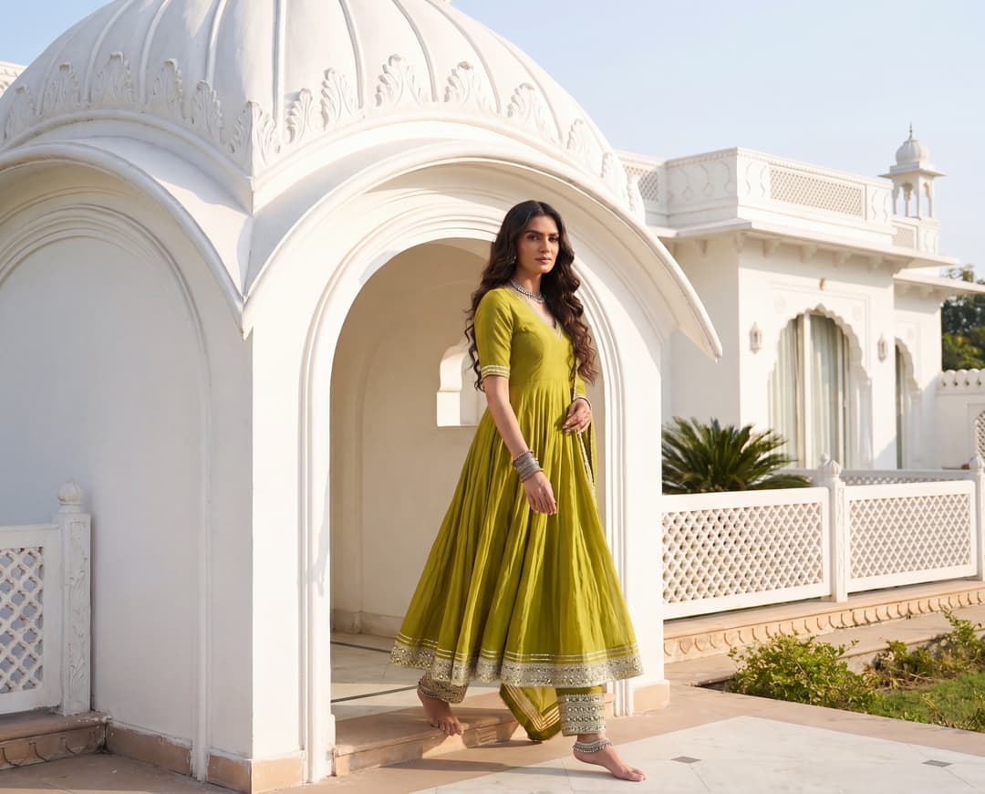 Taruni Darpan Mirror Work Angrakha Set by Aemli