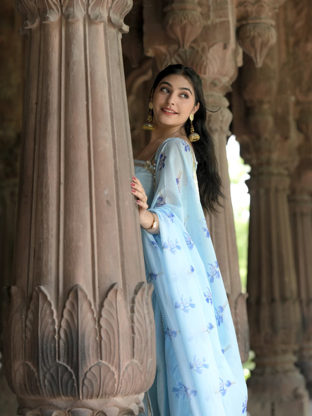 Noor E Ashmaan Cotton Silk Suit Set With Organza Dupatta by Aemli